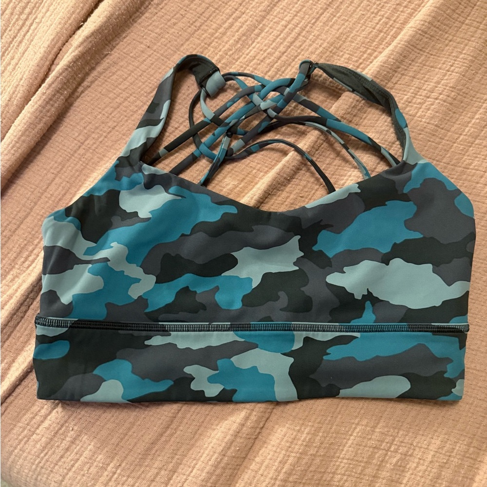 Lululemon Athletica Teal and Black Sports Bra